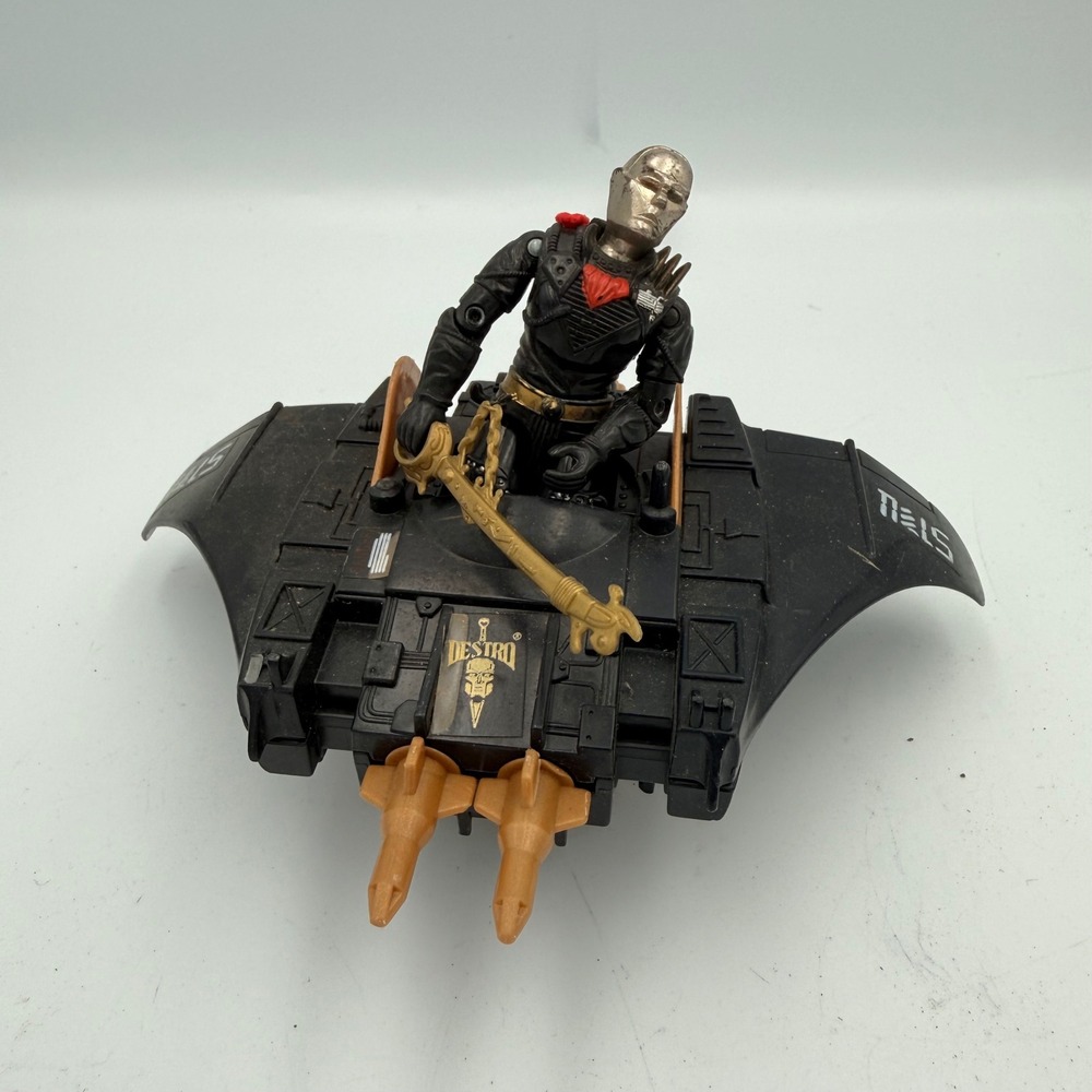 Vintage GI Joe Destro Action Figure & Despoiler Vehicle 1988 Hasbro GIJoe Toy